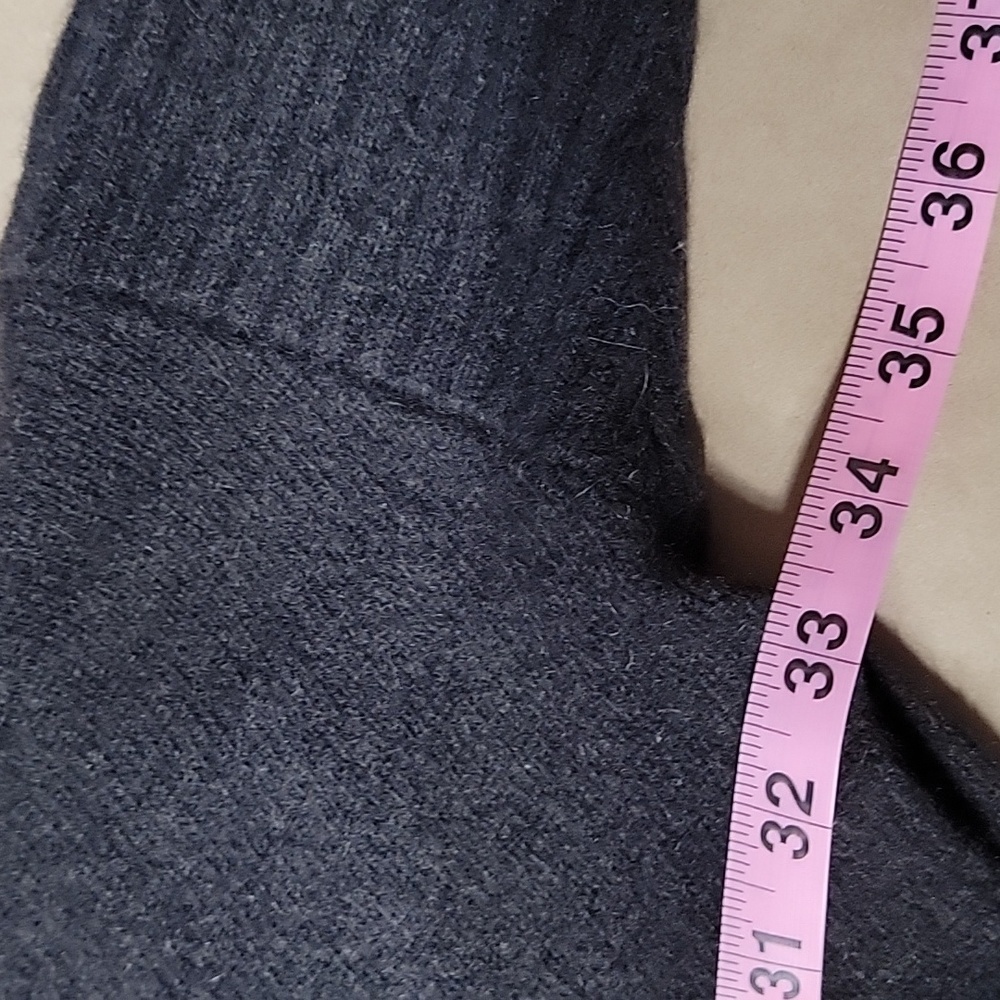 Inhabit Size S Yak Merino Wool Gray Asymmetric Sweater Poncho Cozy Quiet Luxury - Picture 8 of 11
